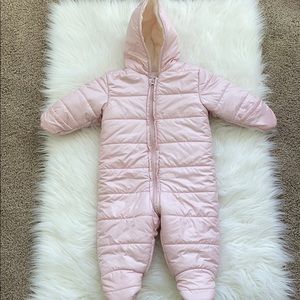 Old Navy pink snow bib size 6-12 months